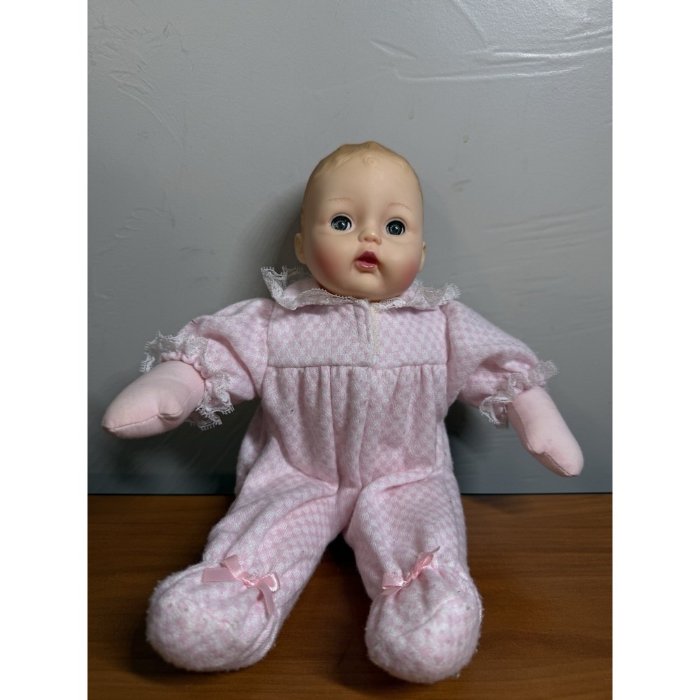 Madame Alexander Pink Check Huggums 12" Baby Doll Vintage